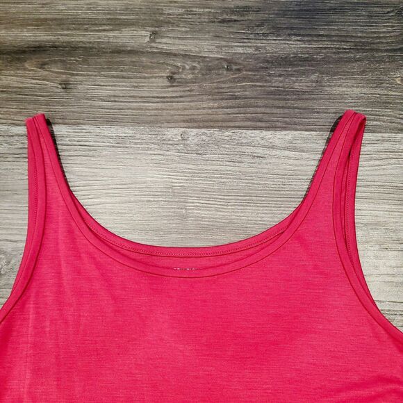 NEW Eileen Fisher Tank Top L Burgundy Red Soft Tencel‎ Sleeveless Pullover - Picture 2 of 10